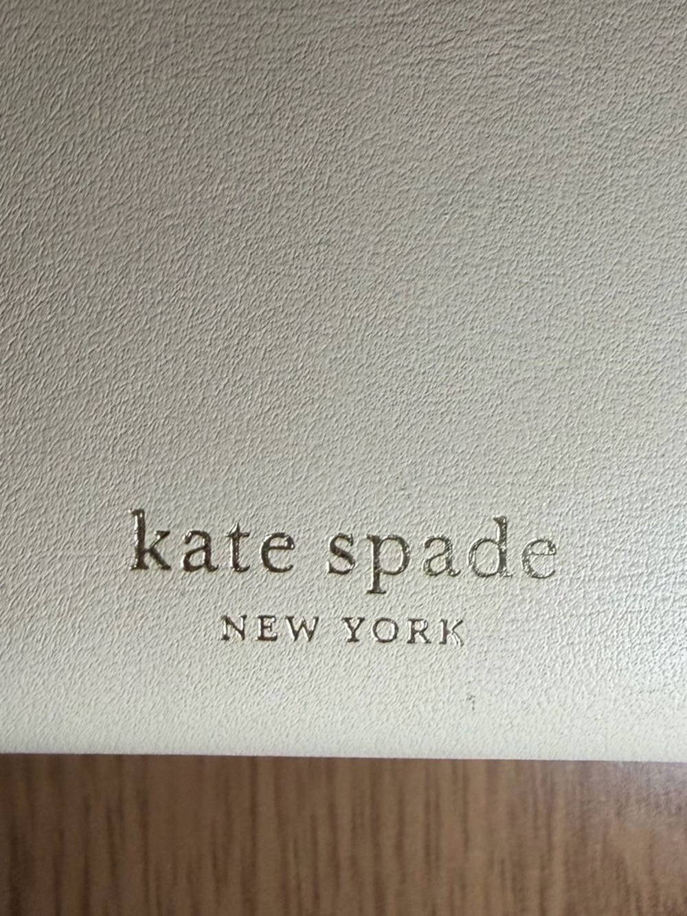 Kate Spade Cream Leather Compact Wallet with Spade Heart Emblem - Picture 6 of 9